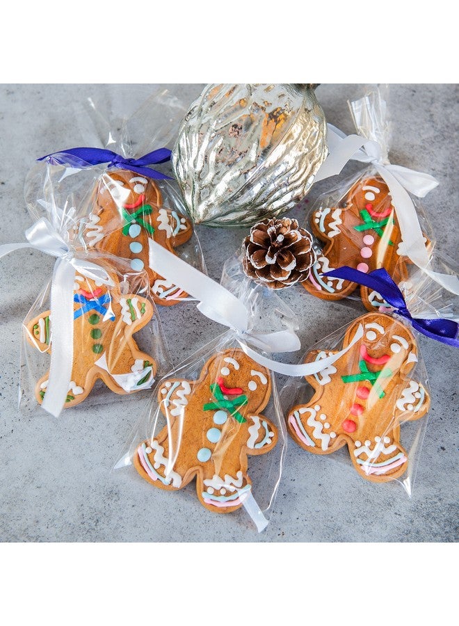 موريباك أكياس علاج السيلوفان من تشيلو مقاس 5 × 7 بوصات أكياس سيلوفان شفافة 200 قطعة من أكياس المكافآت البلاستيكية مع 200 ربطة عنق ملتوية لتغليف الهدايا وتغليف الحلوى والحلوى والمخبوزات والشوكولاتة المفضلة للحفلات - Image 5