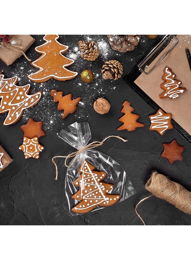 موريباك أكياس علاج السيلوفان من تشيلو مقاس 5 × 7 بوصات أكياس سيلوفان شفافة 200 قطعة من أكياس المكافآت البلاستيكية مع 200 ربطة عنق ملتوية لتغليف الهدايا وتغليف الحلوى والحلوى والمخبوزات والشوكولاتة المفضلة للحفلات - Image 4