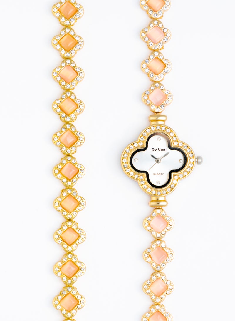 دي فاني ساعة يد للنساء من دي فاني مع سوارة ستانلس ستيل أنالوج بعقارب - Image 4