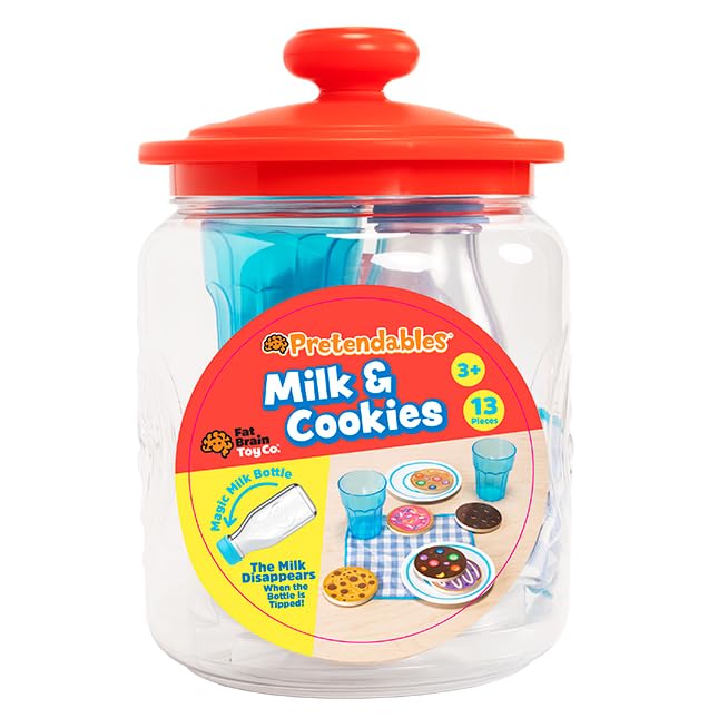 Fat Brain Toys Fat Brain Toys Pretendables Milk and Cookies Set - Pretendables Milk and Cookies Set - New Pretend Play & Imaginative Play for Ages 3 to 10  - Image 5