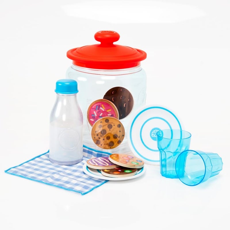 Fat Brain Toys Fat Brain Toys Pretendables Milk and Cookies Set - Pretendables Milk and Cookies Set - New Pretend Play & Imaginative Play for Ages 3 to 10  - Image 1