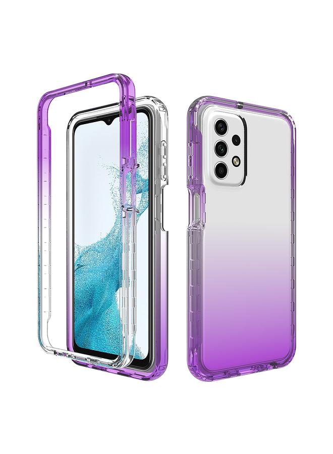 erorex Case For Samsung Galaxy A23 4G Transparency Two-color Gradient PC + TPU Phone Case - Image 1