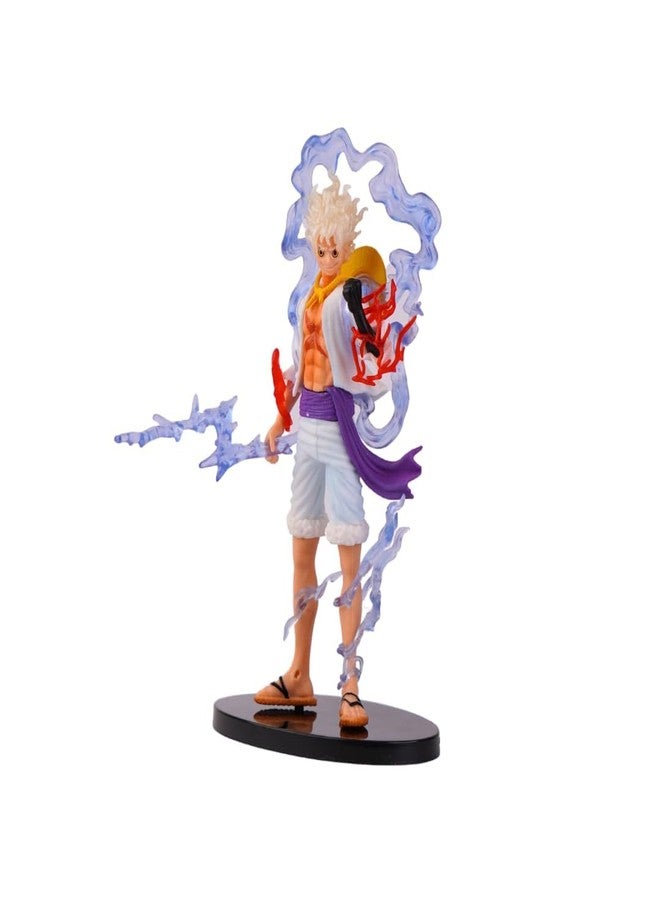 Tinion One Piece Monkey D. Luffy Gear 5 Action Figure Toy with Lightning Effect Display Base (Height-18 cm) - Image 2