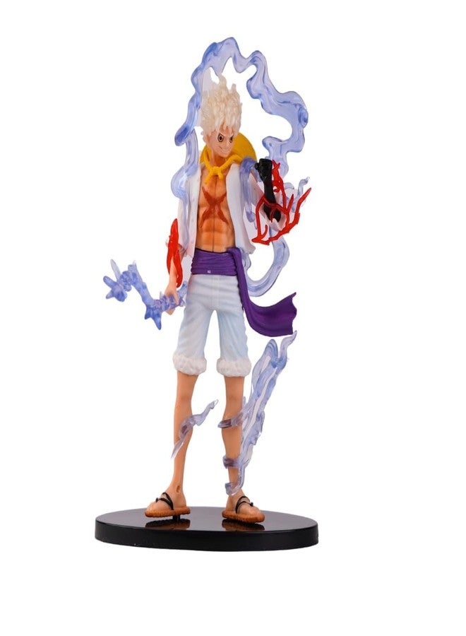 Tinion One Piece Monkey D. Luffy Gear 5 Action Figure Toy with Lightning Effect Display Base (Height-18 cm) - Image 1