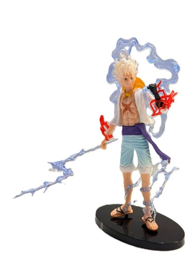 Tinion One Piece Monkey D. Luffy Gear 5 Action Figure Toy with Lightning Effect Display Base (Height-18 cm) - Image 4