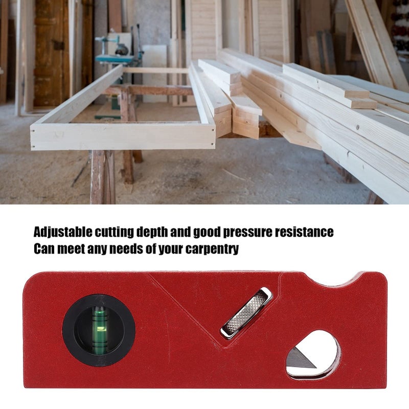 Red Chamfer Plane Tool Adjustable Depth 45 Degree Edge Trimming Hand Planer For Woodworking DIY Projects - Image 5