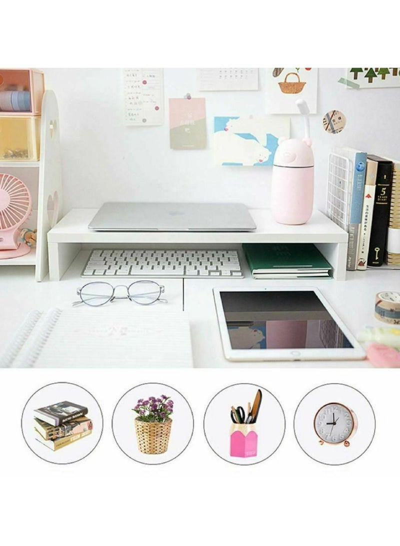 MODERN HOME Laptop and Monitor Stand White  50×24×15 cm - Image 4