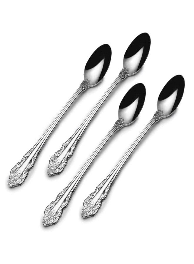 Wallace Antique Baroque 18/10 Stainless Steel Iced Beverage Spoon (Set of Four) - Image 1