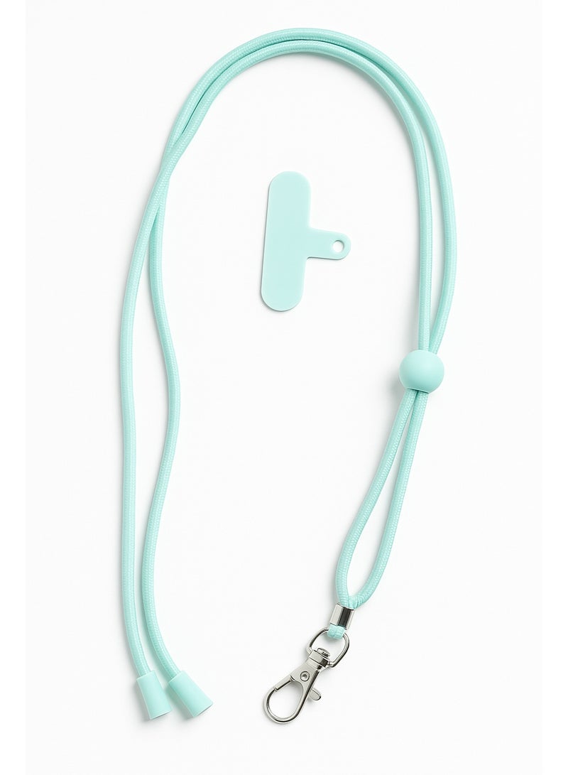 حبل تعليق الموبايل حول الرقبة قابل للتعديل – تصميم مريح وخفيف مع مشبك معدني ووصلة تثبيت للهاتف – حماية من السقوط أثناء الاستخدام اليومي - Image 1