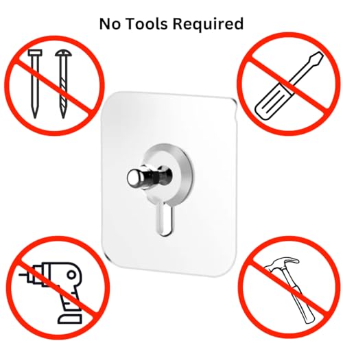Natkam Self-Adhesive Wall Hooks - Screw Model, No Drilling Required for Hanging Photo Frames, Clock, Calendars.(Pack of 10) (Screw Type) - Image 5