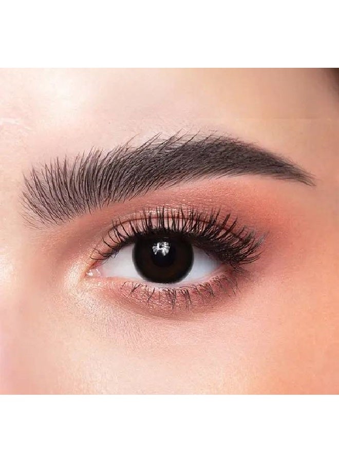 Dahab Natural Black 9 Months Disposable, Colored Contact Lenses, Cosmetic Contact Lenses, Black Contact Lenses, Pack Of 2 - Image 1