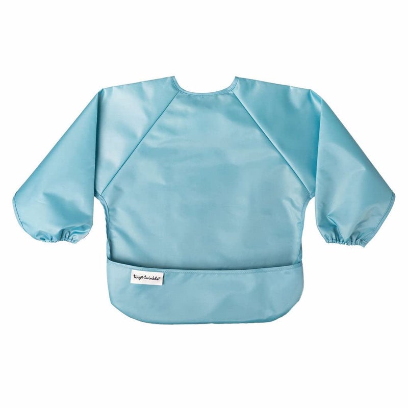 Tiny Twinkle Long Sleeve Bib for Babies & Toddlers - 2 Pack Waterproof Smock Bibs for Eating - Machine Washable & Mess-Proof, Baby Feeding Essential & Shower Must-Have (Slate Olive,6-24M) - Image 4