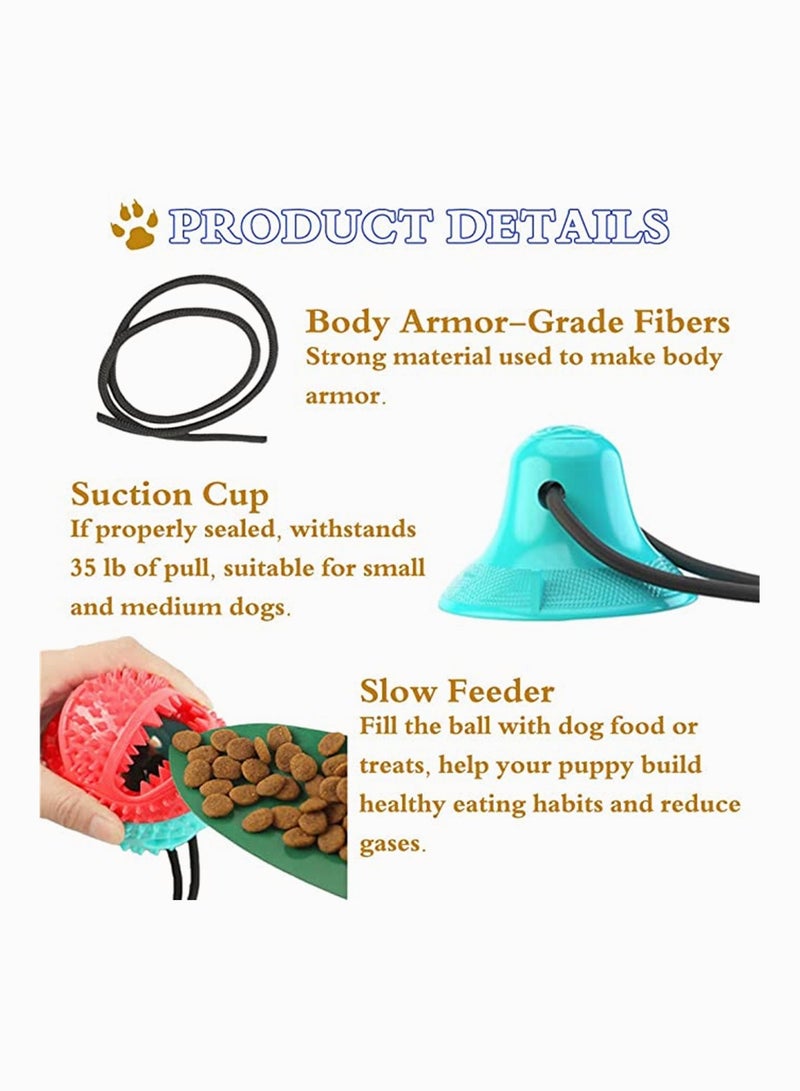 Dog Chew Toy with Suction Suction Cup Puppy Training Treats Teeth Cleaning Rope Toys for Small Medium Dogs - Image 5