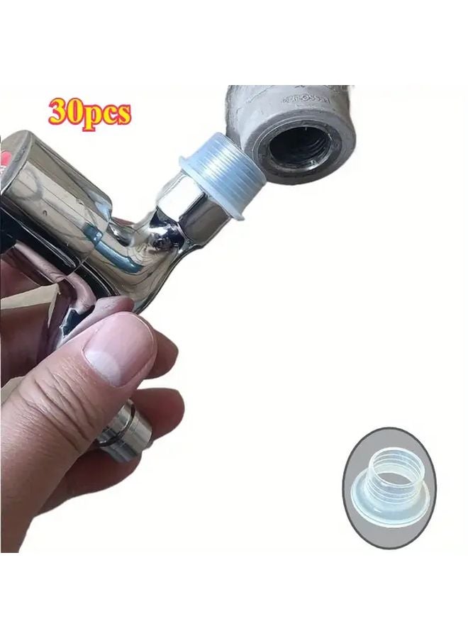 30 Pcs Faucet Plumbing Seal Washer Set Durable Metal Construction Leak Proof Rubber Seals - Image 1