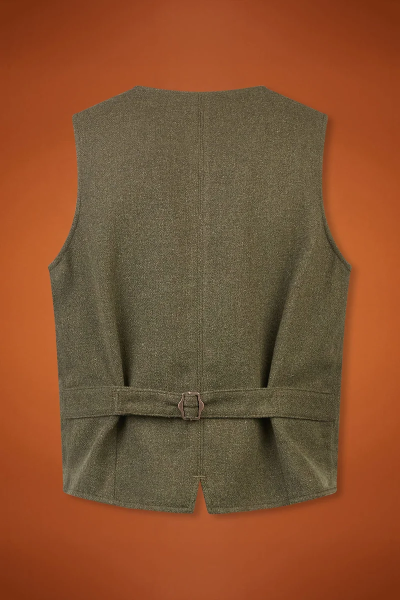 Doppelganger Green Men's single-breasted waistcoat - Green for Men | Best Price UAE