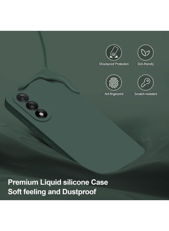 Muzz Case Compatible with OnePlus Nord 5 5G Liquid Gel Rubber Bumper Case with Soft Microfiber Lining Cushion Slim Hard Shell Shockproof Protective Cover for OnePlus Nord 5 2025 Green - Image 3