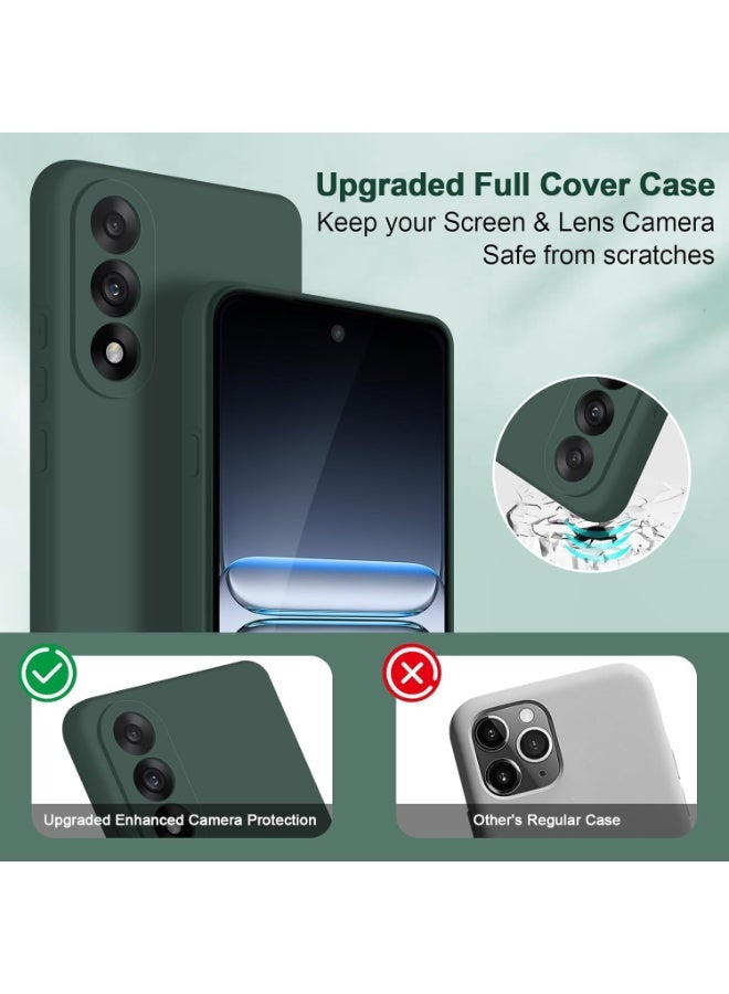 Muzz Case Compatible with OnePlus Nord 5 5G Liquid Gel Rubber Bumper Case with Soft Microfiber Lining Cushion Slim Hard Shell Shockproof Protective Cover for OnePlus Nord 5 2025 Green - Image 2
