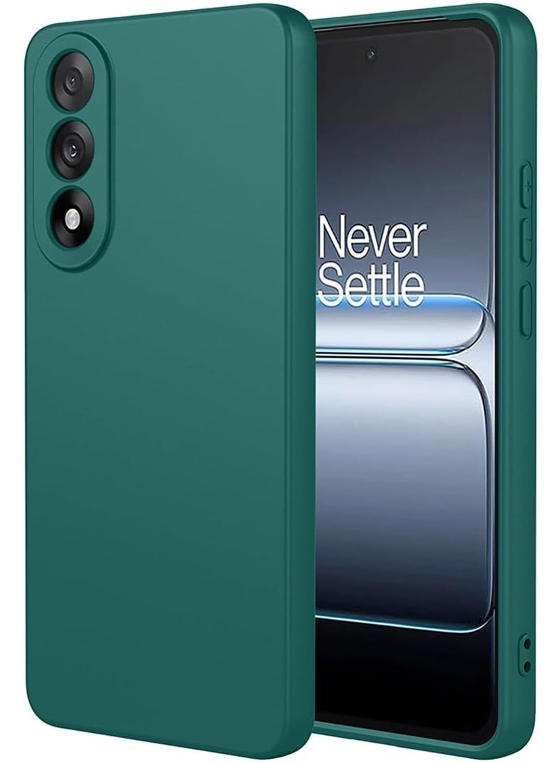 Muzz Case Compatible with OnePlus Nord 5 5G Liquid Gel Rubber Bumper Case with Soft Microfiber Lining Cushion Slim Hard Shell Shockproof Protective Cover for OnePlus Nord 5 2025 Green - Image 1