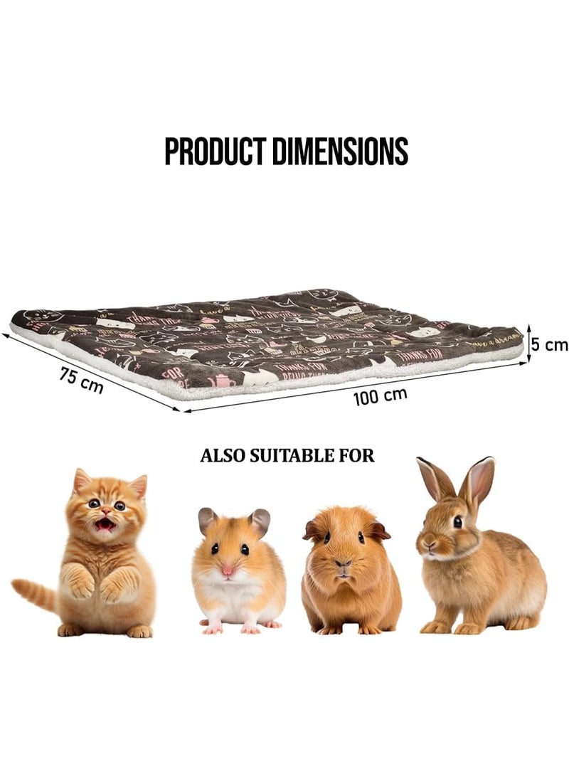 أن ان سي بيتس بطانية للكلاب، بطانية فائقة النعومة للحيوانات الأليفة بتصميم مطبوع لطيف، بطانية دافئة ومريحة على الوجهين للحيوانات الأليفة للقطط والكلاب، بطانية نوم للحيوانات الأليفة كبيرة جدًا لجميع أحجام الحيوانات الأليفة 100 سم (شوكولاتة) - Image 2