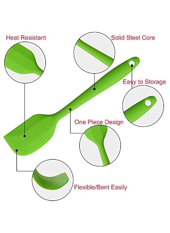 Silicone Spatulas, 11 inch Rubber Spatula Heat Resistant Seamless One Piece Design Non-Stick Flexible Scrapers Baking Mixing Tool (4 Piece) - Image 5