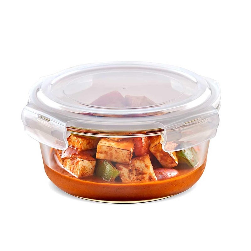 SOPL-OLIVEWARE Oliveware Food Storage Container Round Container 400 ml AirTight Fridge Organizer Case BPAFree Locking Lids Microwave Freezer Safe Leak Proof Food Storage Meal Prep Containers - Image 2