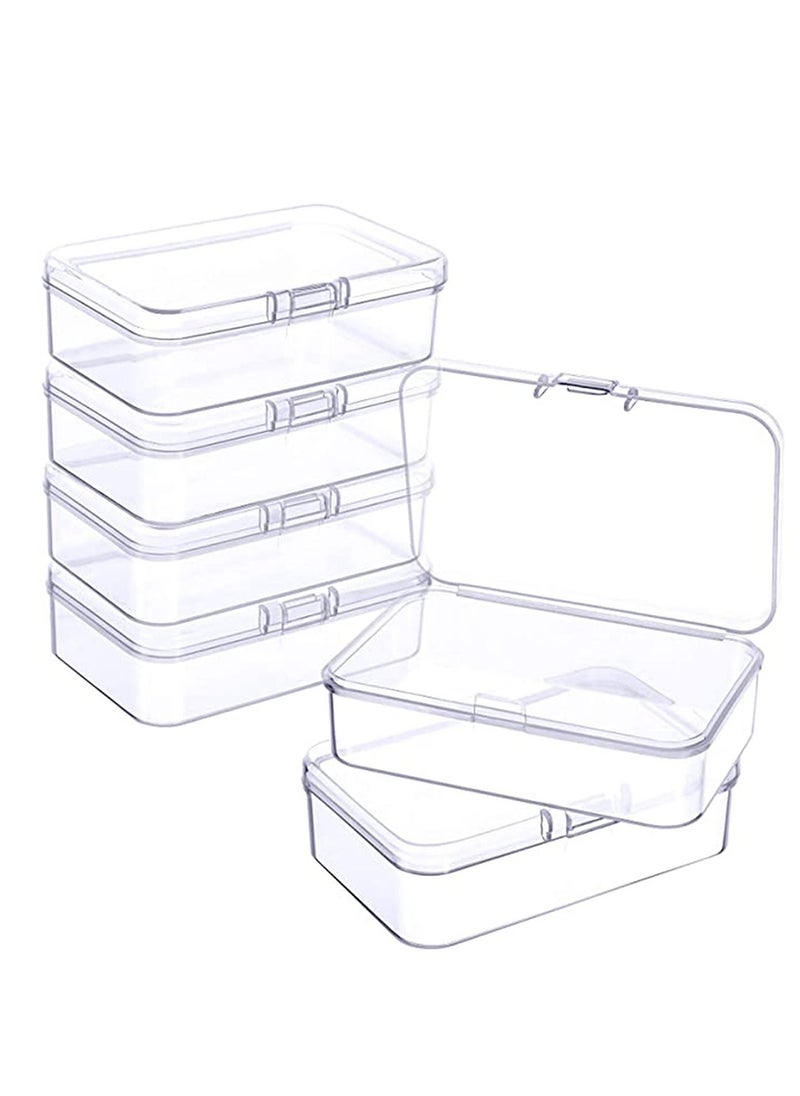 SYOSI - Containers Box, Mini Plastic Clear Beads Storage for Collecting Small Items, Beads, Business Cards, Game Pieces, Crafts Earplugs Pills Tiny Bead Earring Candy Gifts Party Favor and More - Image 1
