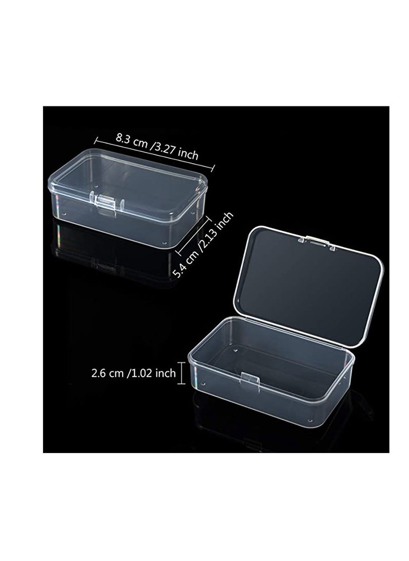 SYOSI - Containers Box, Mini Plastic Clear Beads Storage for Collecting Small Items, Beads, Business Cards, Game Pieces, Crafts Earplugs Pills Tiny Bead Earring Candy Gifts Party Favor and More - Image 1
