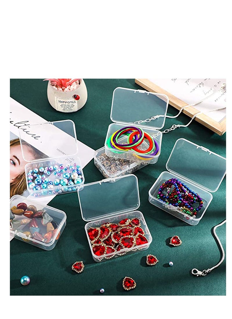 SYOSI - Containers Box, Mini Plastic Clear Beads Storage for Collecting Small Items, Beads, Business Cards, Game Pieces, Crafts Earplugs Pills Tiny Bead Earring Candy Gifts Party Favor and More - Image 1