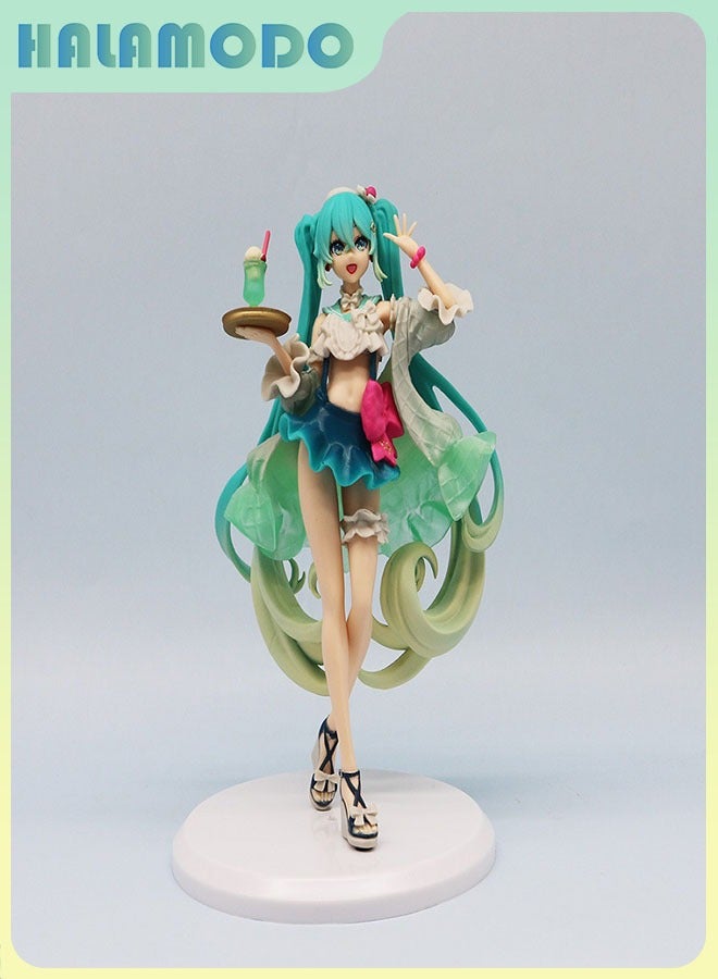 HALAMODO Hatsune Miku Cream Soda Style Figurine, Great for Desktop Display, a Delightful Gift for Girls - Image 2