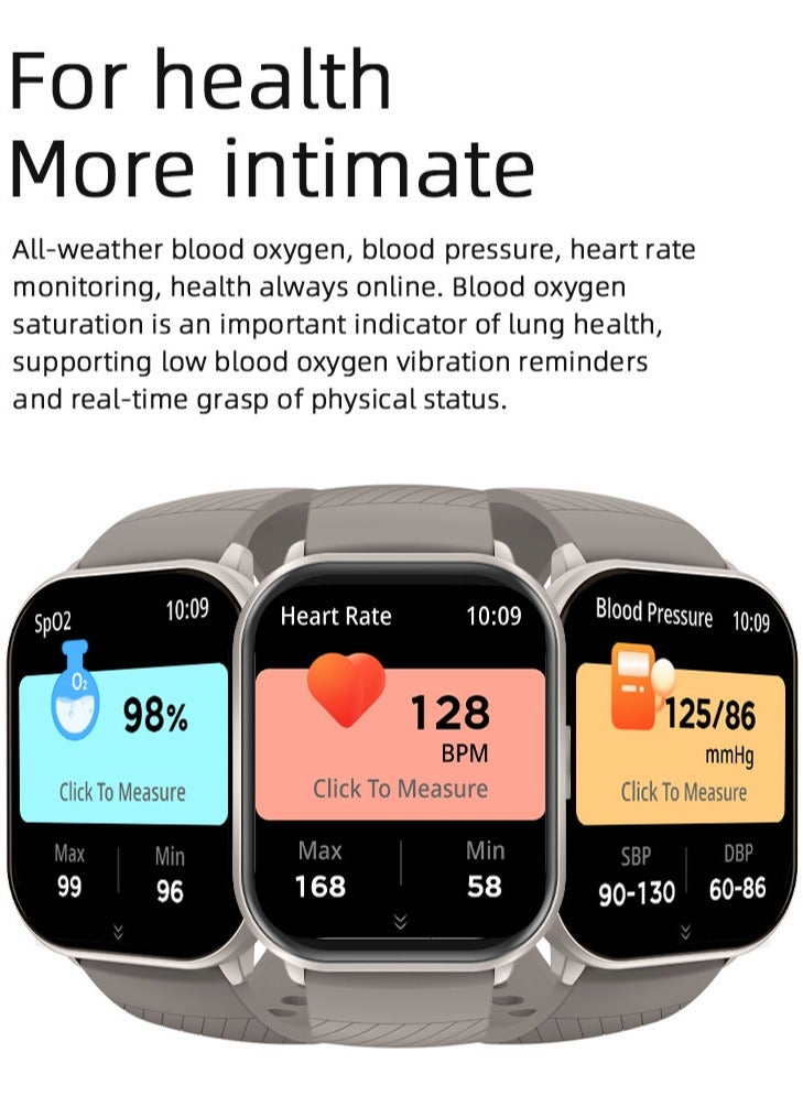 RollsTimi  Men's Smartwatch Women Casual Fitness Tracker, Heart Rate Sleep Monitor IP68 Waterproof Sport Smartwatch, 2.1 inch Screen - Image 4