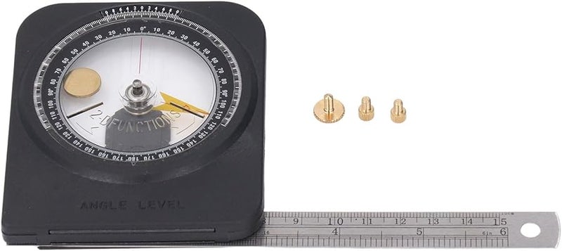 مقياس الزوايا مع مسطرة فولاذية قابلة للإزالة لأعمال النجارة وتشكيل المعادن والبناء - Image 2
