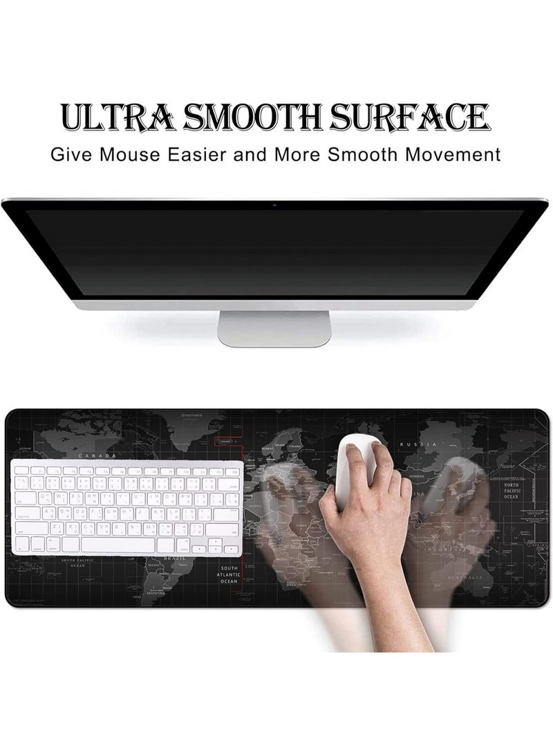 Large World Map Mouse Pad 70×30 cm – Non-Slip Waterproof Desk Mat - Image 4