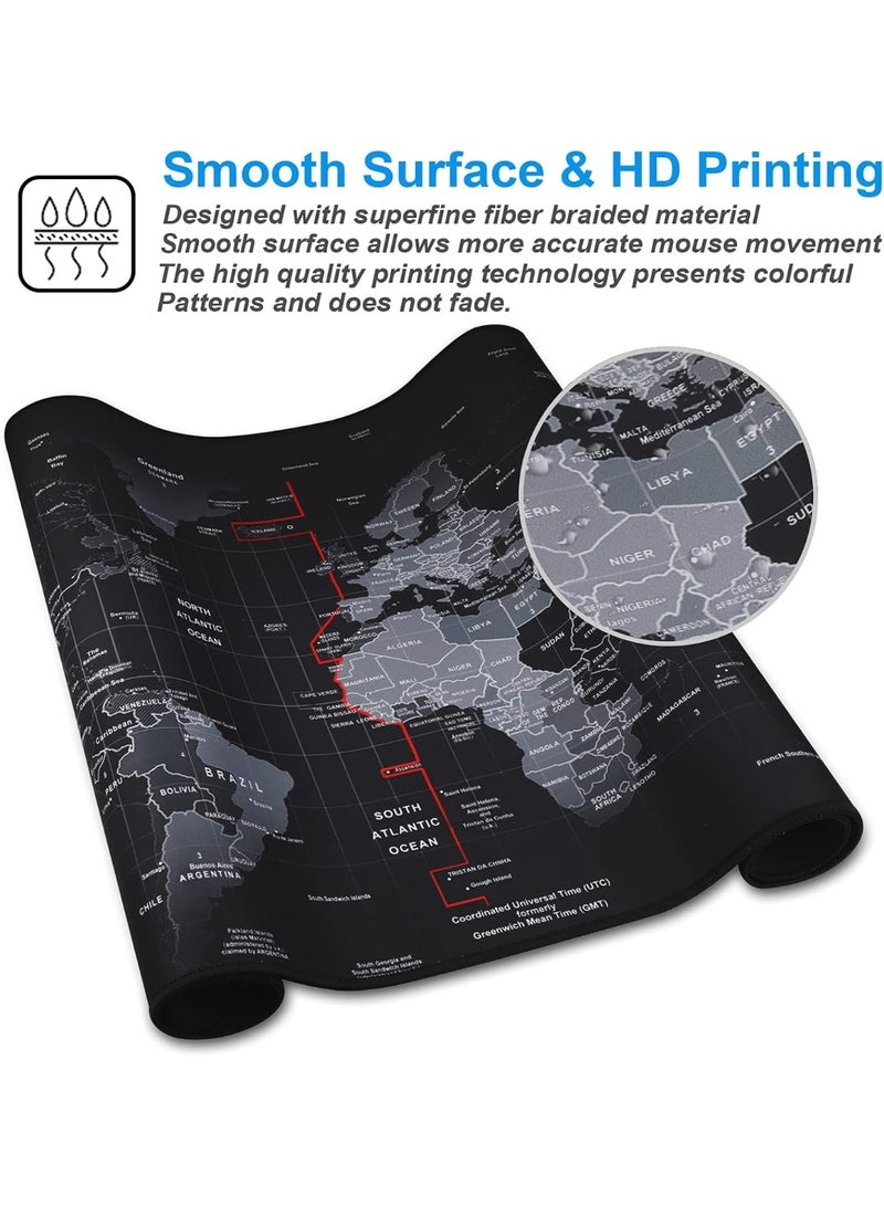 Large World Map Mouse Pad 70×30 cm – Non-Slip Waterproof Desk Mat - Image 2
