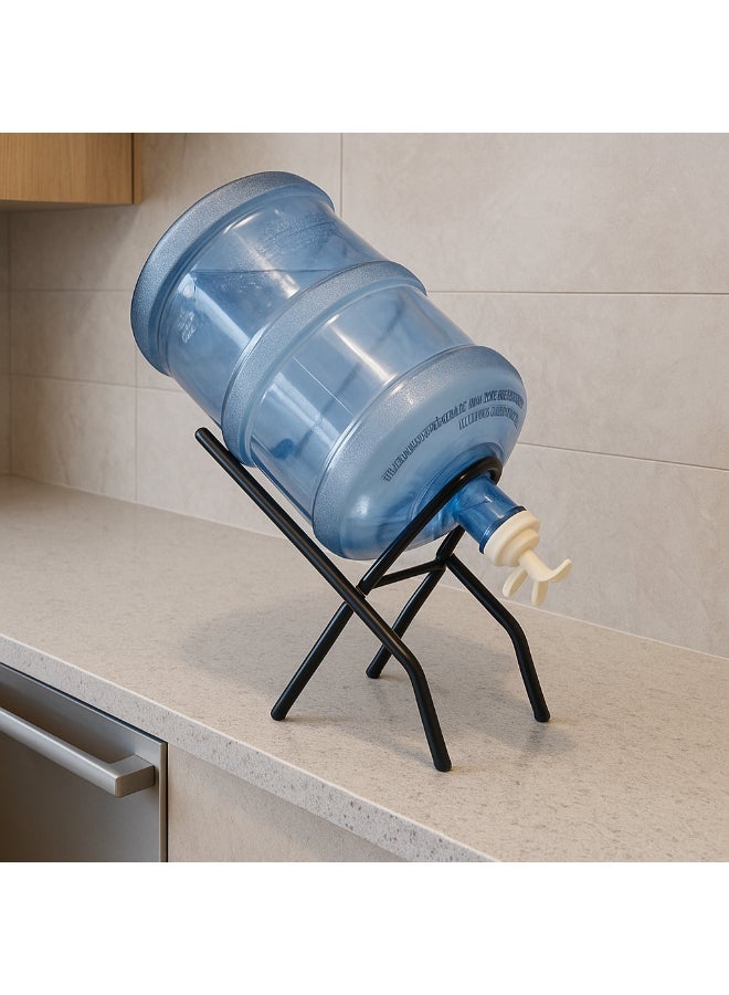 Foldable Water Bottle Dispenser Holder, Black, 40x34cm - Image 2