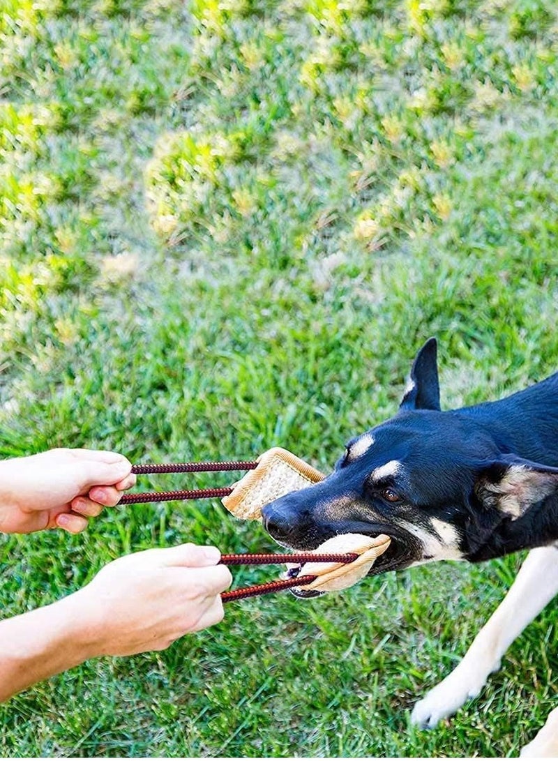 Bukela Dog Bite Jute Pillow Pull Toy with 2 Strong Handles, Perfect for Tug of War, Puppy Training Interactive Play, Durable Bite Training Toys for Medium to Large Dogs - Image 3