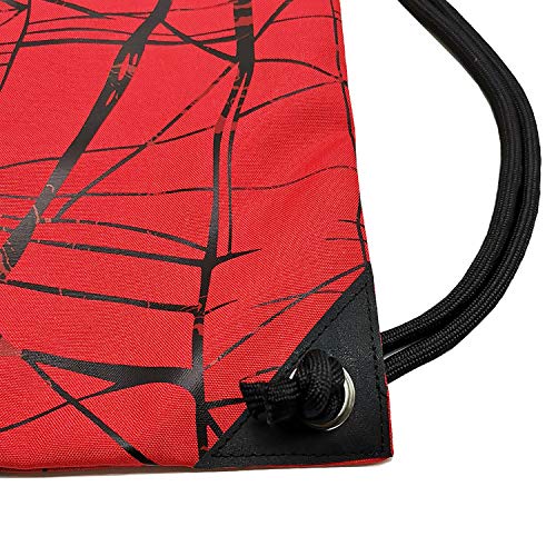 HOLYLUCK Drawstring Backpack Bag Sport Gym Sackpack (metallic-red) - Image 5