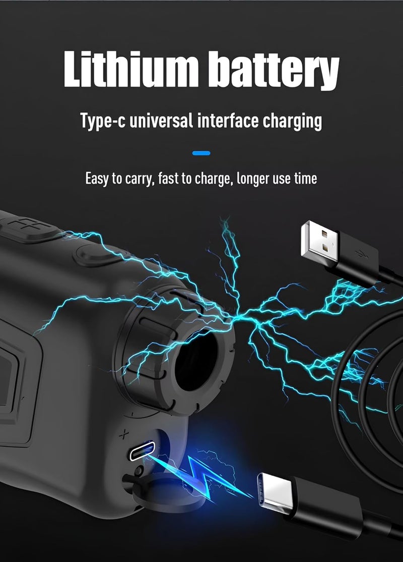 XPR3SS 1200m(1312 Yards) 750mAh Battery Rechargeable 6X Monocular Laser Rangefinder Distance Meter for Golf Slope Hunting Survey Travel Sightseeing Speed Measurement Angle & Height Measurement - Image 2