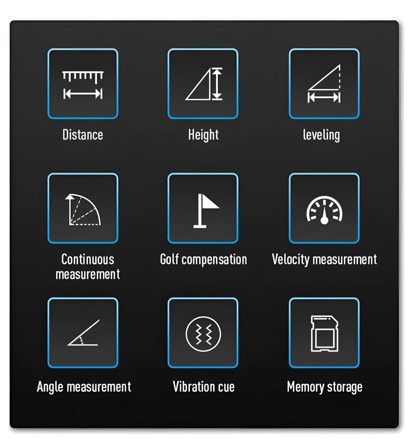 XPR3SS 1200m(1312 Yards) 750mAh Battery Rechargeable 6X Monocular Laser Rangefinder Distance Meter for Golf Slope Hunting Survey Travel Sightseeing Speed Measurement Angle & Height Measurement - Image 3