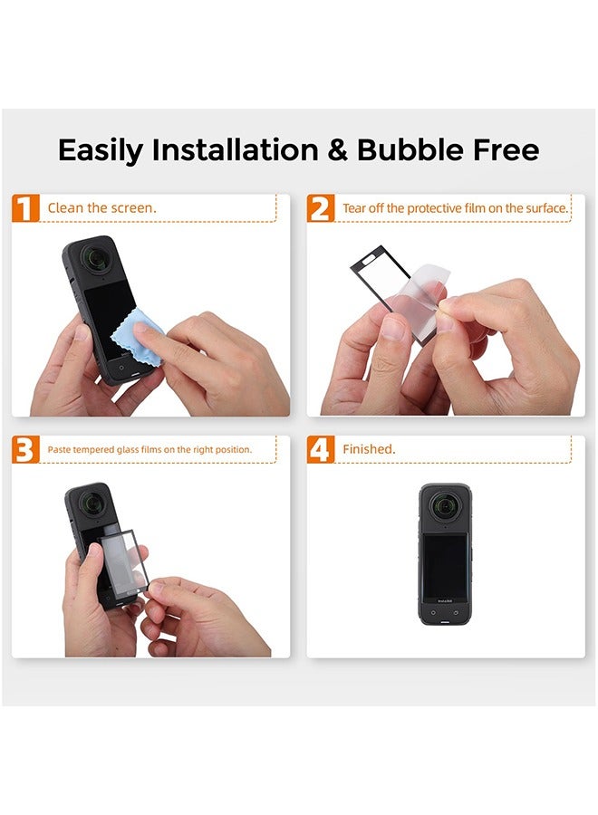 O Ozone [2 Pack] Screen Protector Compatible with Insta360 X5/X4 Action Camera | Ultra HD Tempered Glass Film | Anti-Scratch Anti-Fingerprint Anti-Bubble Screen Protector - Image 5