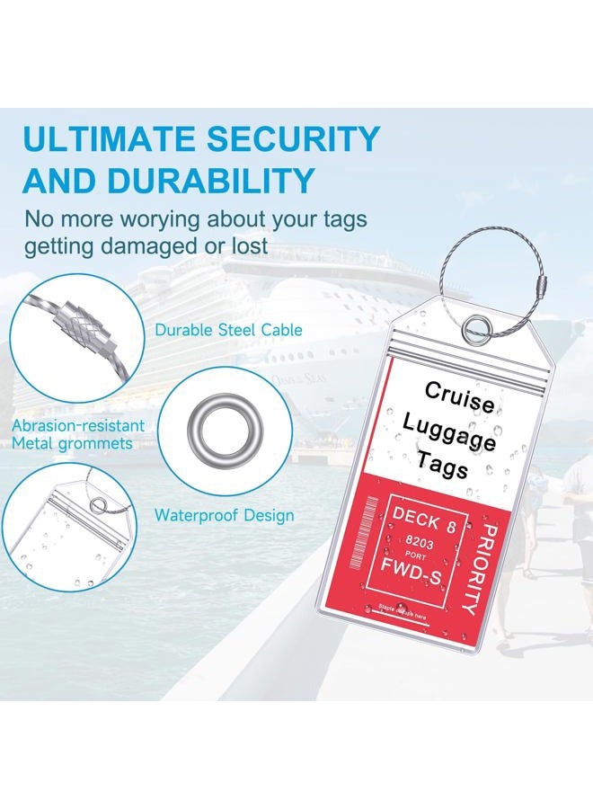 ANNISITE Cruise Ship Essentials, 8 Cruise Luggage Tag Hholder, 4 Retractable Lanyards for Cruise Ship Cards, Cruise Essentials 2024-2025 Works with All Cruise Lines - Image 3