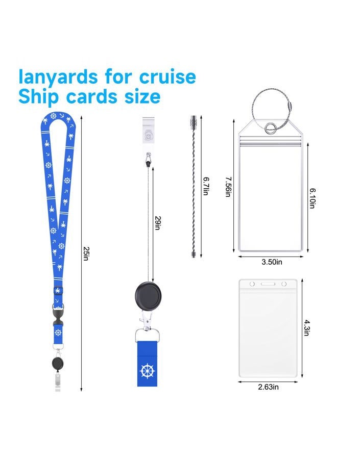 ANNISITE Cruise Ship Essentials, 8 Cruise Luggage Tag Hholder, 4 Retractable Lanyards for Cruise Ship Cards, Cruise Essentials 2024-2025 Works with All Cruise Lines - Image 4