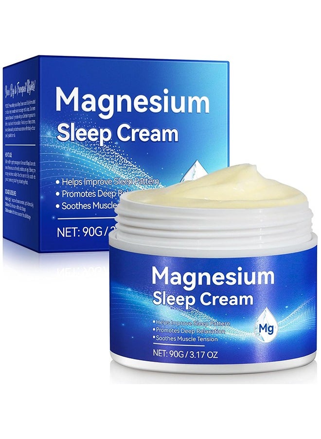 Magnesium Oil High Concentration Magnesium Oil, Sleep Cream Azonee Natural Topical Magnesium Chloride Lotion And Cream, Quick Absorption, 100% Natural Ingredients 90G  - Image 1
