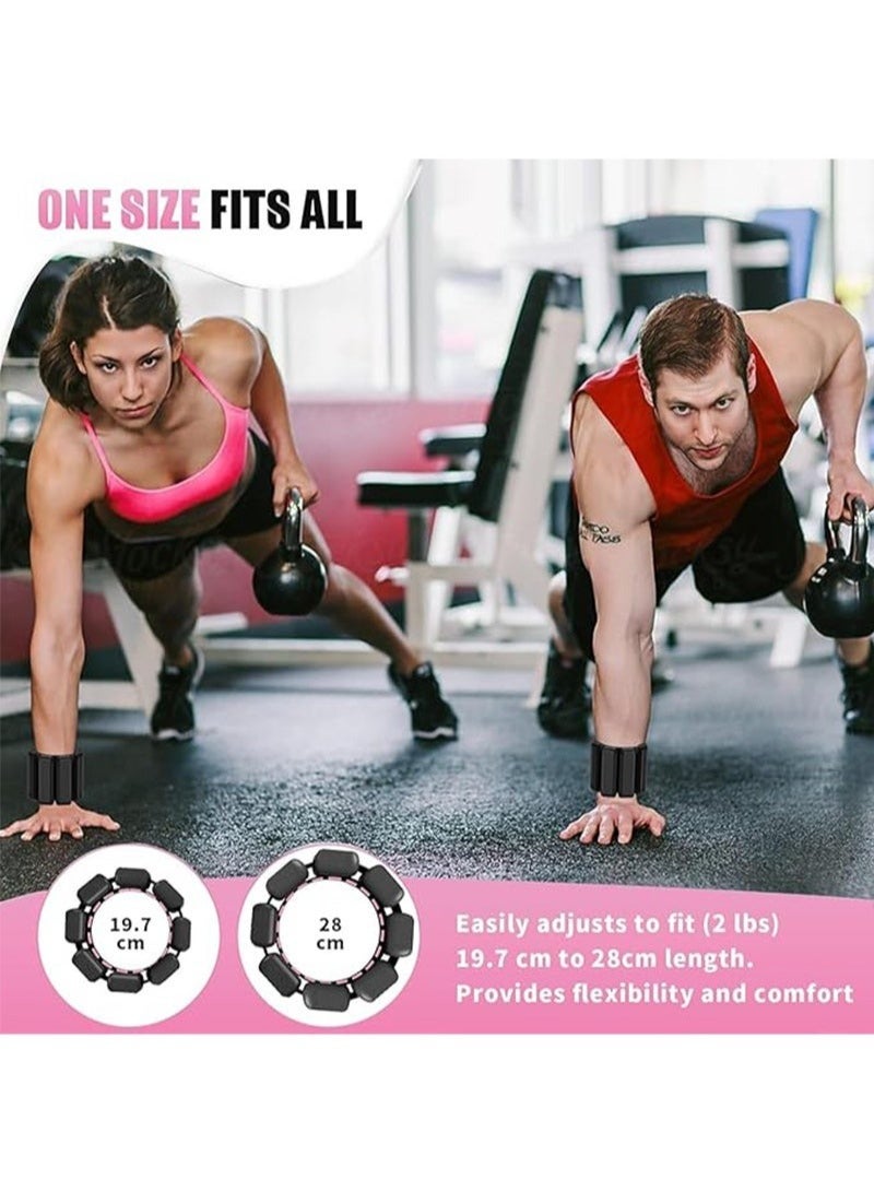 Ankle Weights, 2-Pack Ankle And Wrist Weights, Each Piece 1lbs for Women and Men, Portable Wrist Weight Cuffs for Home and Office, Walking, Yoga, Dance, Barre, Gym (Black) - Image 5