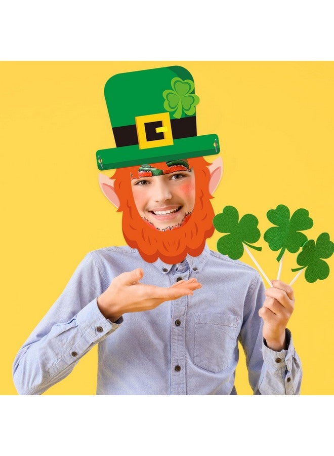 Cinrobiye 24 Set St. Patricks Day Picture Frame Craft Kits,St. Patrick's Art Craft Ornaments Photo Props Decoration for Toddler Classroom Activities Lucky Shamrock Clover Irish Party Favor Supplies - Image 4