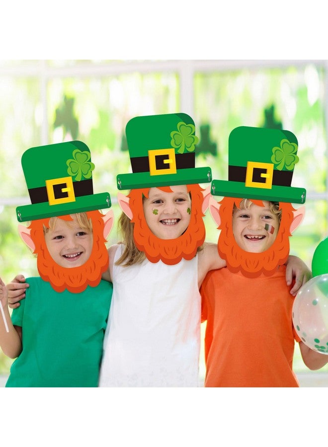 Cinrobiye 24 Set St. Patricks Day Picture Frame Craft Kits,St. Patrick's Art Craft Ornaments Photo Props Decoration for Toddler Classroom Activities Lucky Shamrock Clover Irish Party Favor Supplies - Image 5