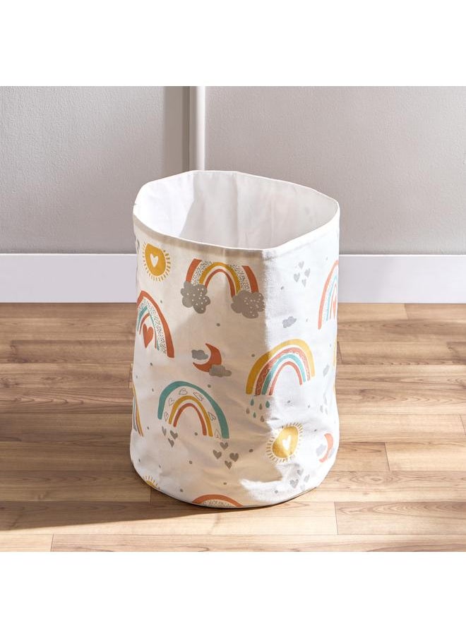 Home Box Happy Place Printed Toy Storage Basket 35X35X40 Cm  - Image 2