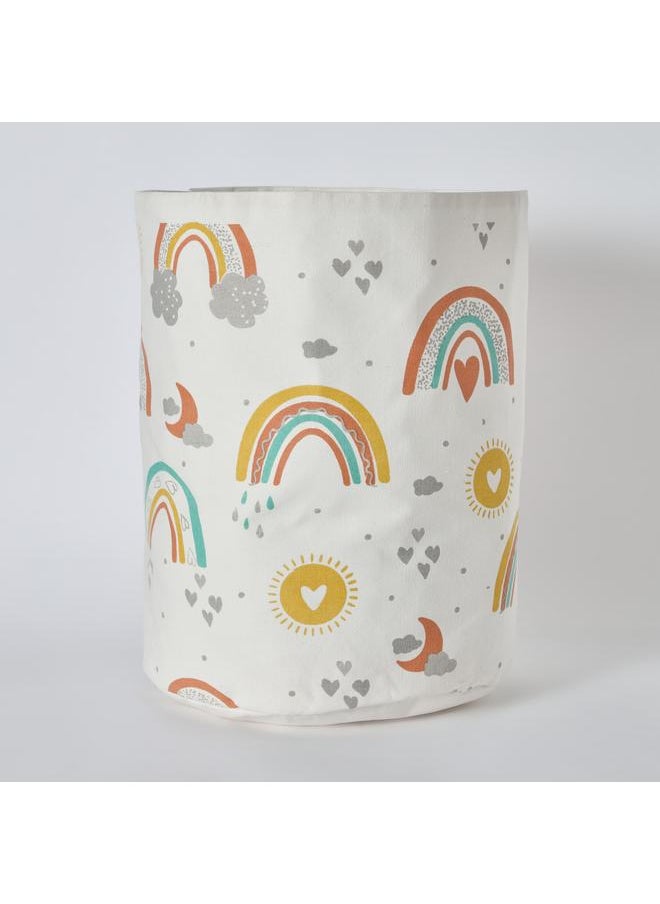 Home Box Happy Place Printed Toy Storage Basket 35X35X40 Cm  - Image 5