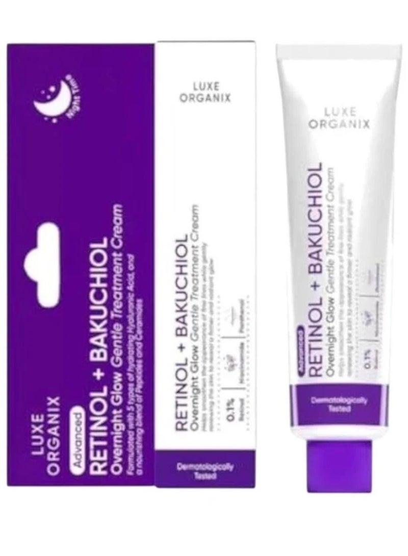 لوكس أورغانيكس كريم علاج لطيف للتوهج الليلي بالريتينول + باكوتشيول - 30 جم - Image 1