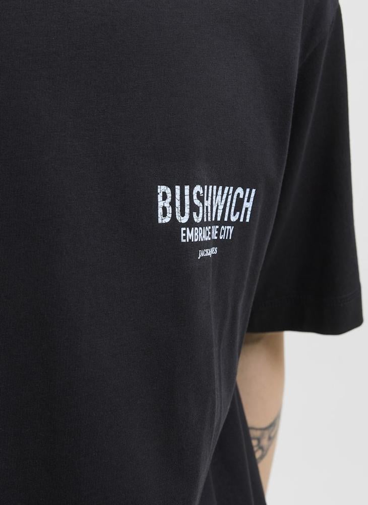 جاك اند جونز تيشيرت بياقة دائرية مطبوع - Image 3