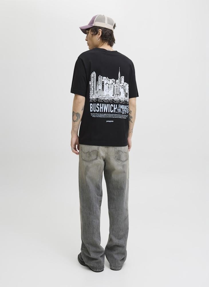 جاك اند جونز تيشيرت بياقة دائرية مطبوع - Image 2